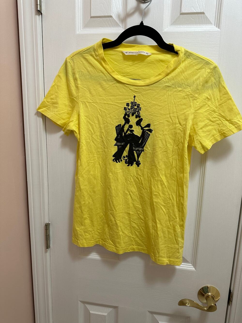 Rebecca Moses Graphic Tee Size L in Yellow